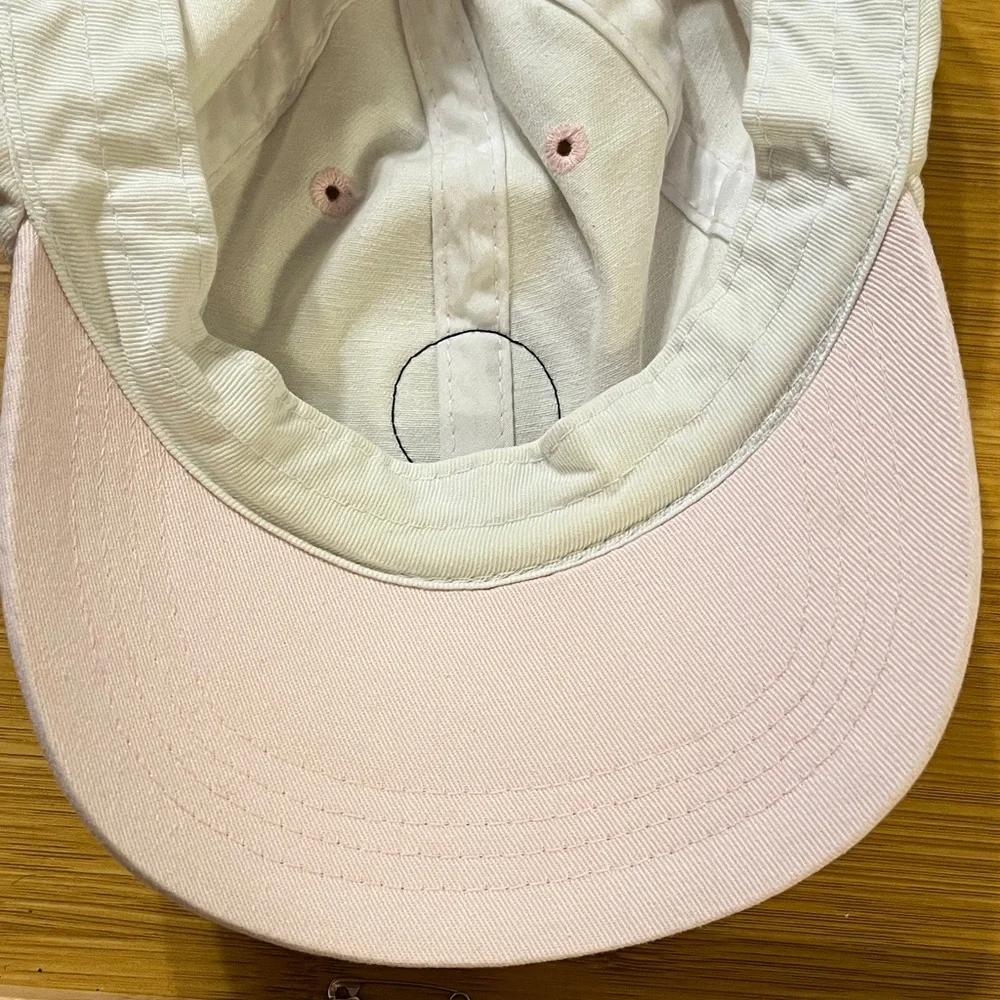 BMW Youth Cap in White with Pink Trim & BMW Insignia